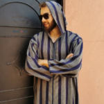 djellaba bleu marine pour homme