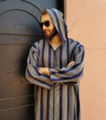 djellaba bleu marine pour homme