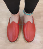 Orange Unisex Handmade Yemeni Slippers – Image 3